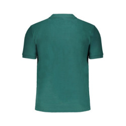 GIAN MARCO VENTURI GREEN MEN'S SHORT SLEEVED POLO SHIRT
