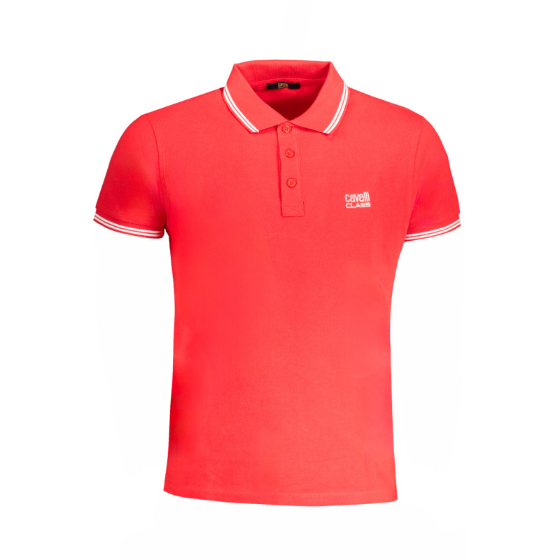 CAVALLI POLO MANCHES COURTES HOMME CLASS ROUGE