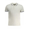POLO HOMME CAVALLI CLASS GRIS MANCHES COURTES