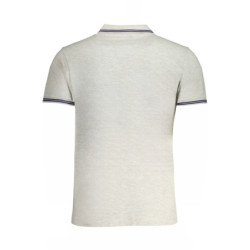 CAVALLI CLASS MEN'S GRAY SHORT SLEEVED POLO SHIRT