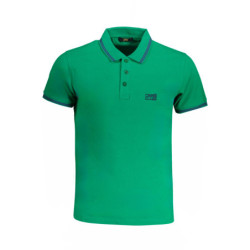 POLO HOMME CAVALLI CLASS VERT MANCHES COURTES