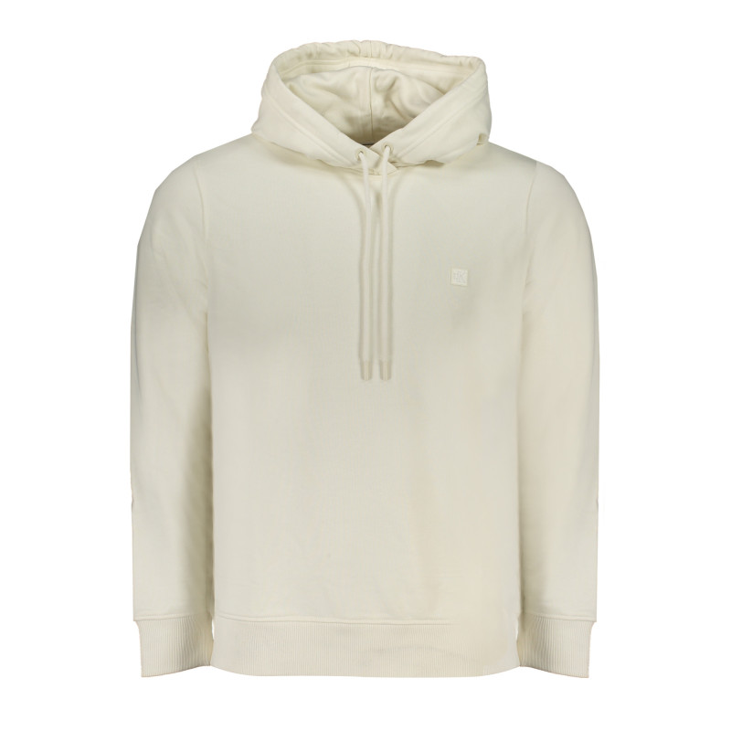 CALVIN KLEIN MEN'S WHITE ZIPLESS SWEATSHIRT