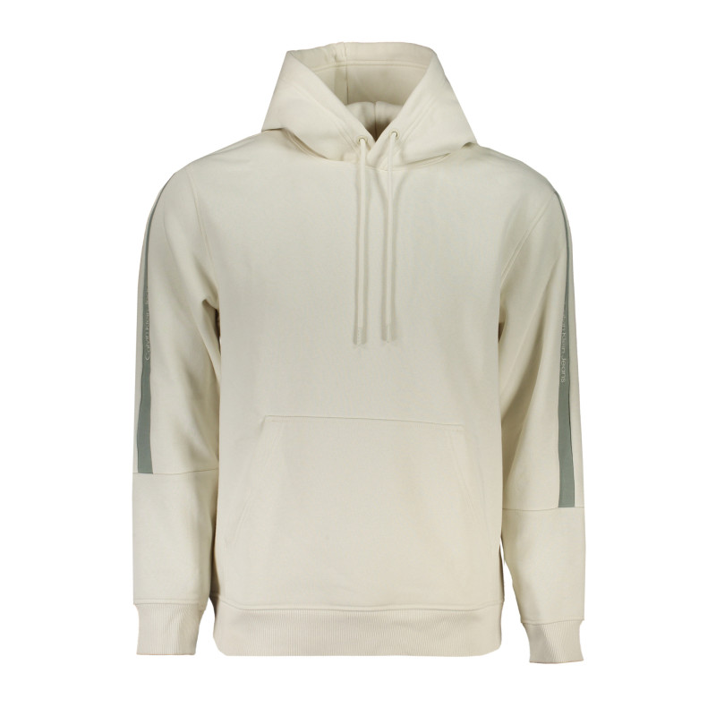 CALVIN KLEIN MEN'S WHITE ZIPLESS SWEATSHIRT