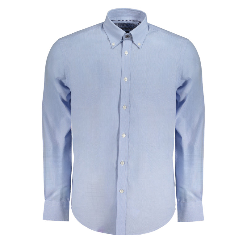 HARMONT & BLAINE CHEMISE BLEU À MANCHES LONGUES POUR HOMMES