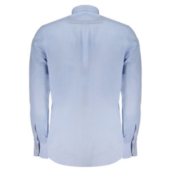 HARMONT & BLAINE CHEMISE BLEU À MANCHES LONGUES POUR HOMMES