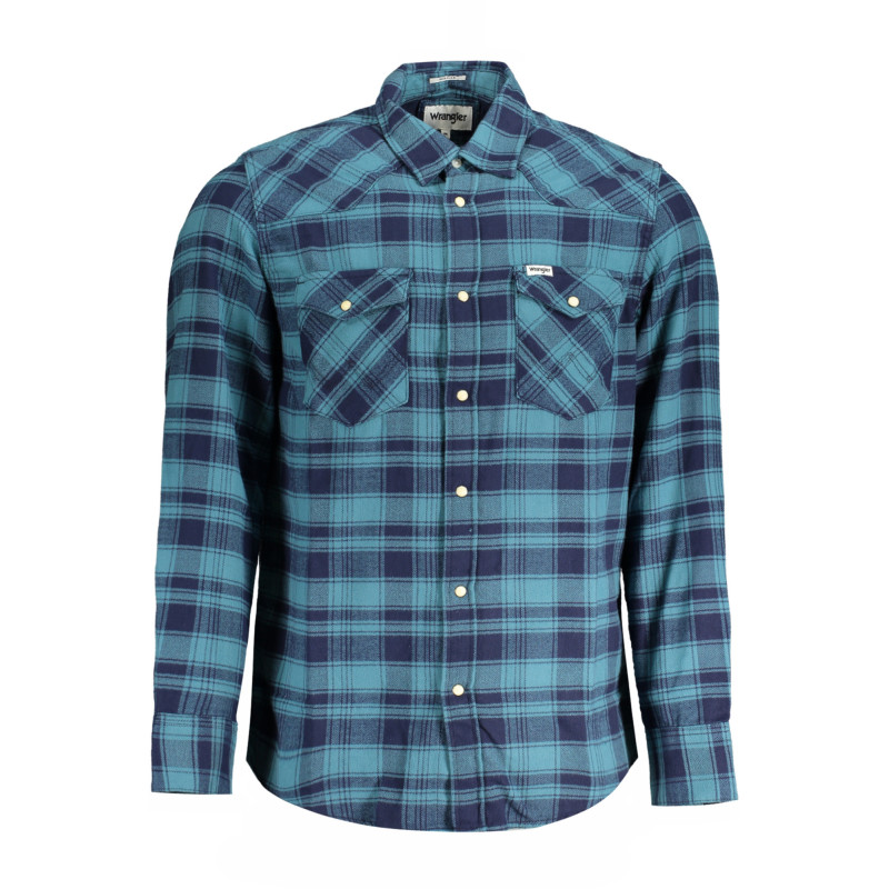 CHEMISE À MANCHES LONGUES WRANGLER HOMME BLEU