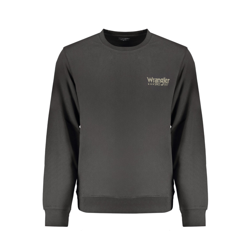 WRANGLER MEN'S BLACK ZIP-UP SWEATSHIRT