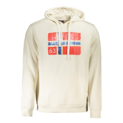 NORVÈGE 1963 SWEAT-SHIRT BLANC SANS FERMETURE ÉCLAIR POUR HOMMES