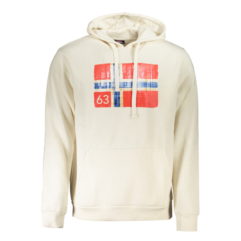 NORVÈGE 1963 SWEAT-SHIRT BLANC SANS FERMETURE ÉCLAIR POUR HOMMES