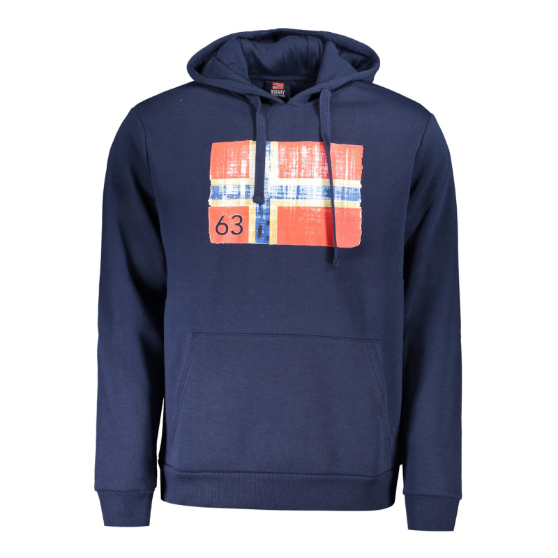 SWEAT-SHIRT SANS FERMETURE ÉCLAIR BLEU POUR HOMMES NORVÈGE 1963