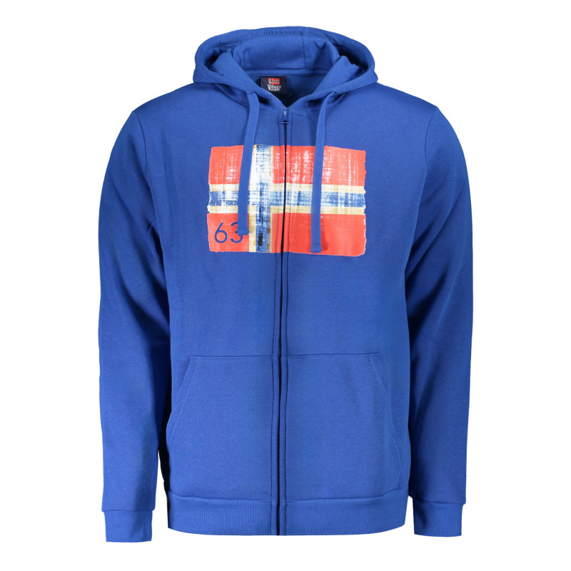 SWEAT-SHIRT ZIPPÉ HOMME NORVÈGE 1963 BLEU