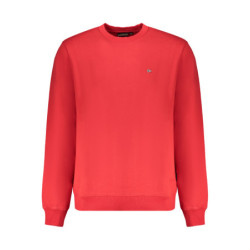 NAPAPIJRI RED MEN'S ZIP-LESS SWEATSHIRT