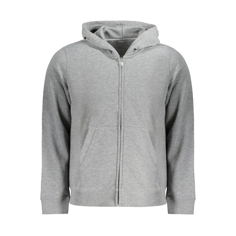 SWEAT-SHIRT ZIPPÉ GRIS CALVIN KLEIN POUR HOMMES
