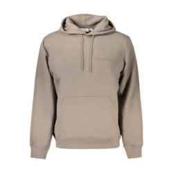 SWEAT-SHIRT ZIPPÉ MARRON CALVIN KLEIN POUR HOMMES