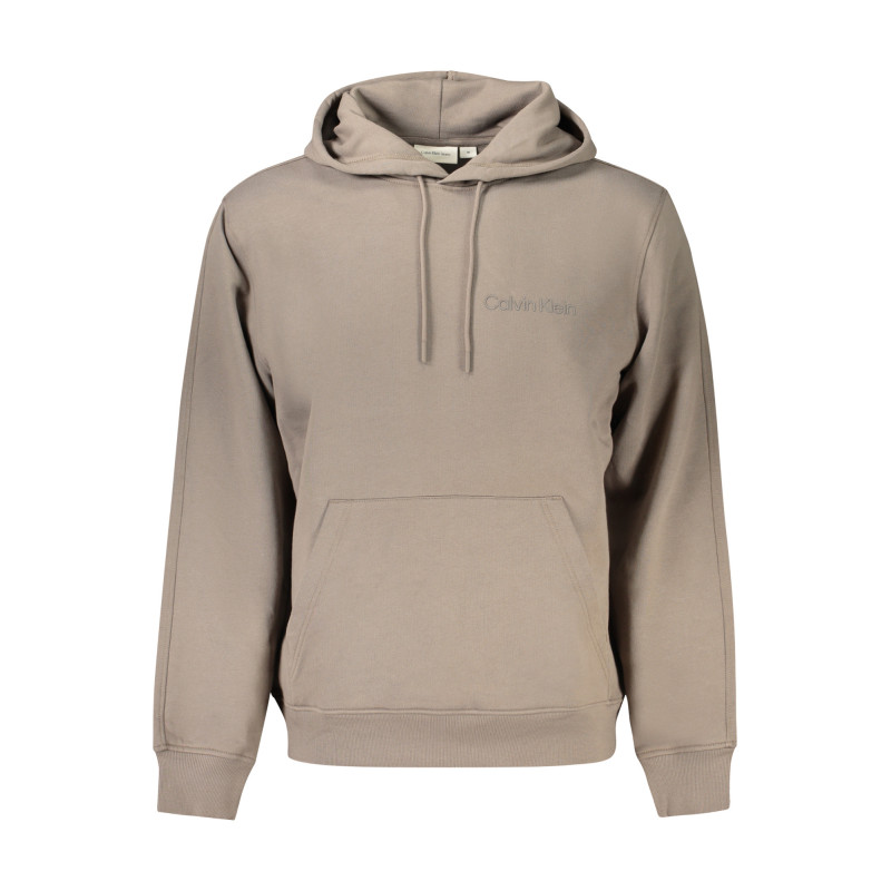 SWEAT-SHIRT ZIPPÉ MARRON CALVIN KLEIN POUR HOMMES