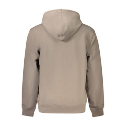 SWEAT-SHIRT ZIPPÉ MARRON CALVIN KLEIN POUR HOMMES