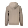 SWEAT-SHIRT ZIPPÉ MARRON CALVIN KLEIN POUR HOMMES