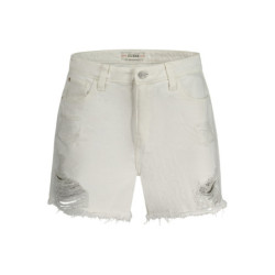 GUESS JEANS WOMEN'S SHORT JEANS WHITE