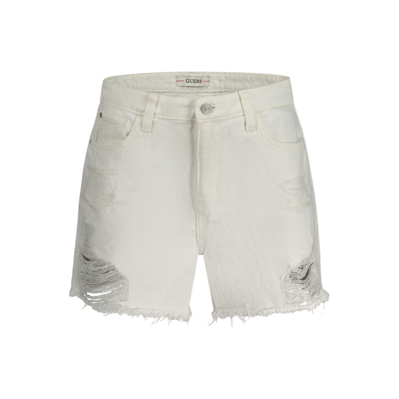 GUESS JEANS JEANS COURT FEMME BLANC