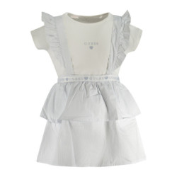 T-SHIRT MANCHES COURTES GUESS JEANS FILLE BLANC