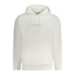 SWEAT-SHIRT ZIPPÉ POUR HOMMES CALVIN KLEIN BLANC