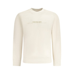 SWEAT-SHIRT CALVIN KLEIN SANS ZIP HOMME BEIGE