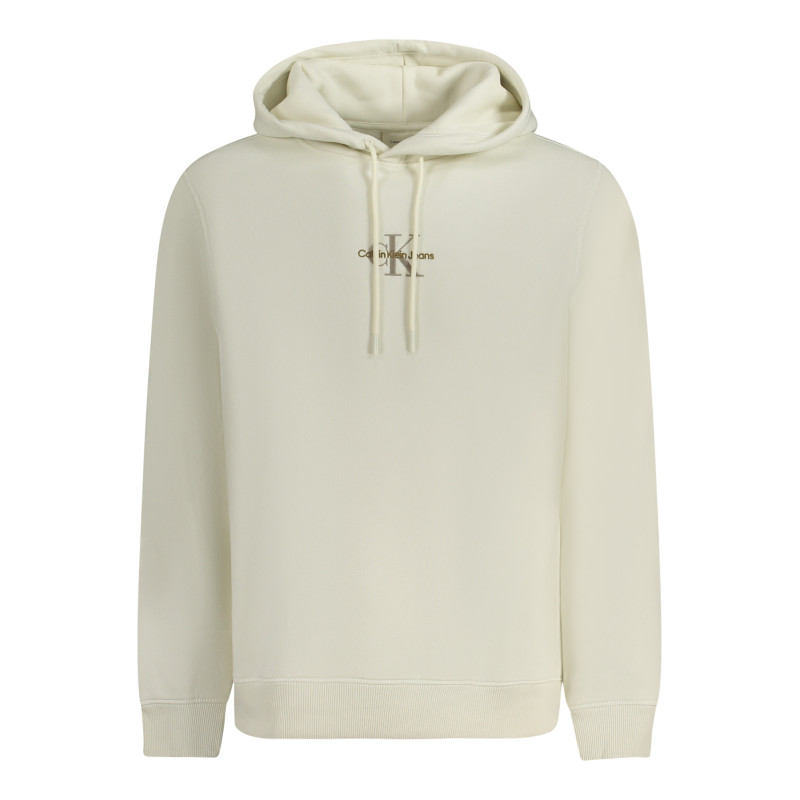 SWEAT-SHIRT ZIPPÉ POUR HOMMES CALVIN KLEIN BLANC