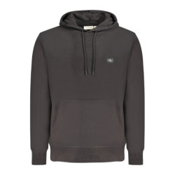 Sweat-shirt zippé noir pour homme Calvin Klein