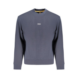 HUGO BOSS MEN'S BLUE ZIP-UP SWEATSHIRT