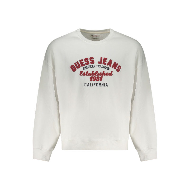 SWEAT-SHIRT GUESS JEANS SANS ZIP HOMME BLANC