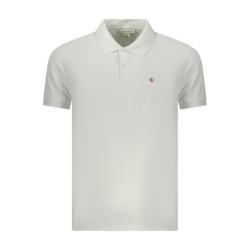 POLO CALVIN KLEIN MANCHES COURTES HOMME BLANC