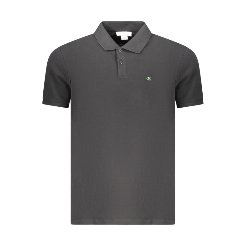 POLO À MANCHES COURTES POUR HOMMES CALVIN KLEIN NOIR