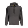 BOSS MEN'S BLACK ZIP-LESS SWEATSHIRT