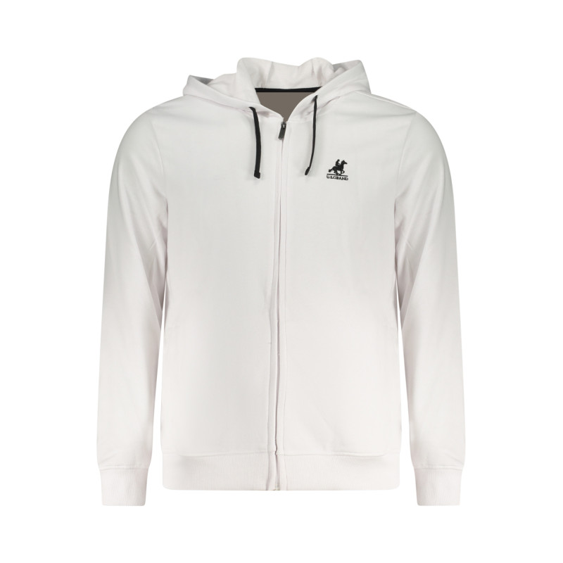 US GRAND MEN'S WHITE ZIP-UP SWEATSHIRT
