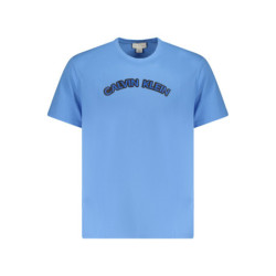 T-SHIRT À MANCHES COURTES POUR HOMMES CALVIN KLEIN BLEU