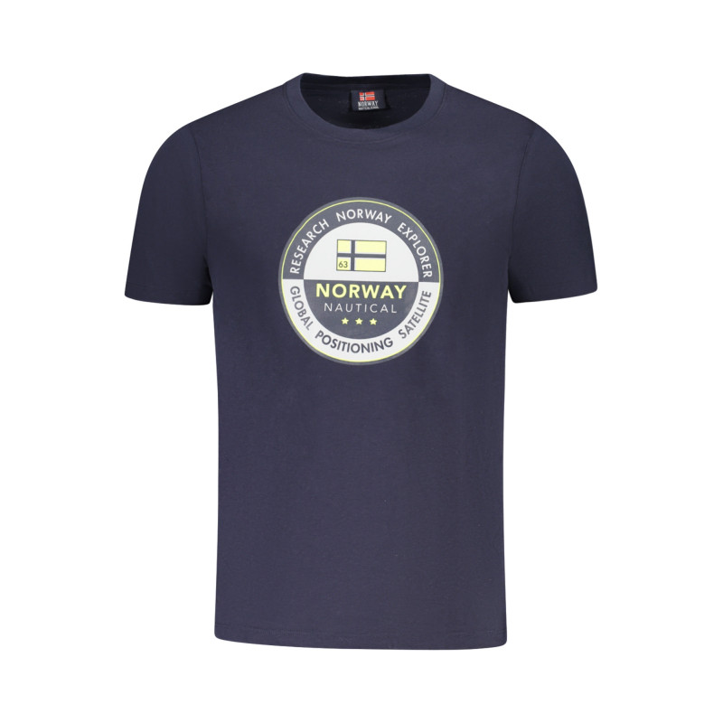 T-SHIRT MANCHES COURTES HOMME NORVÈGE 1963 BLEU