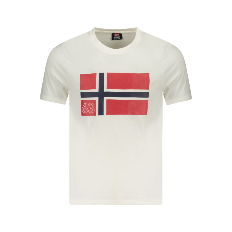 T-SHIRT MANCHES COURTES HOMME NORVÈGE 1963 BLANC