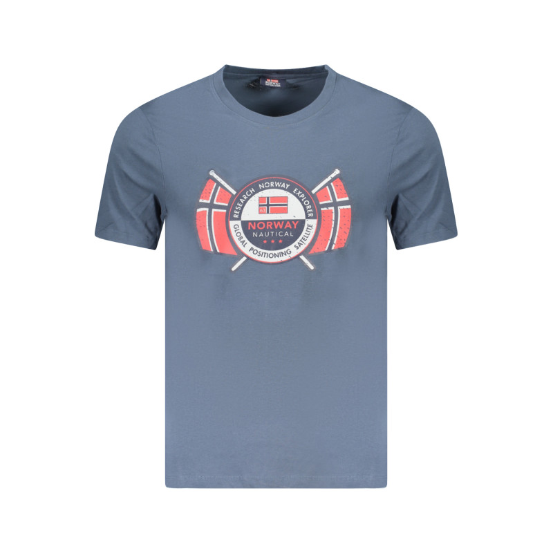 T-SHIRT MANCHES COURTES HOMME NORVÈGE 1963 BLEU