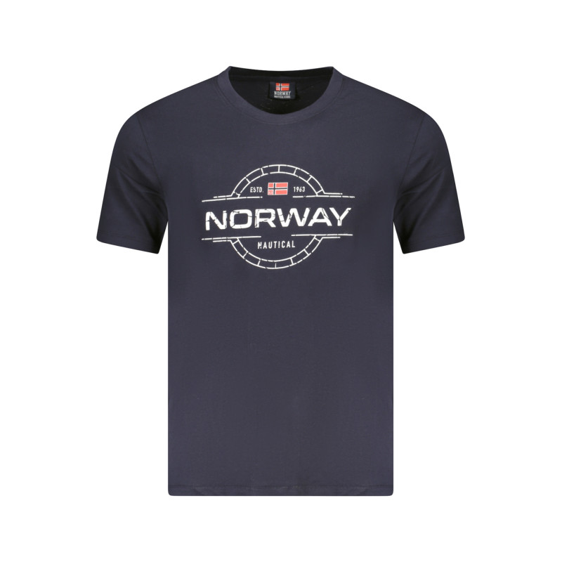 T-SHIRT MANCHES COURTES HOMME NORVÈGE 1963 BLEU
