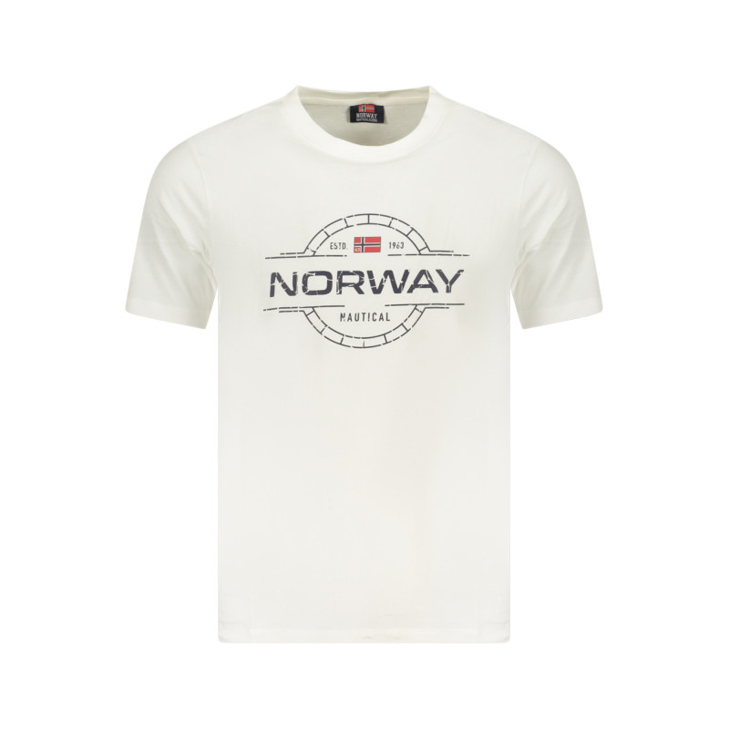 T-SHIRT MANCHES COURTES HOMME NORVÈGE 1963 BLANC