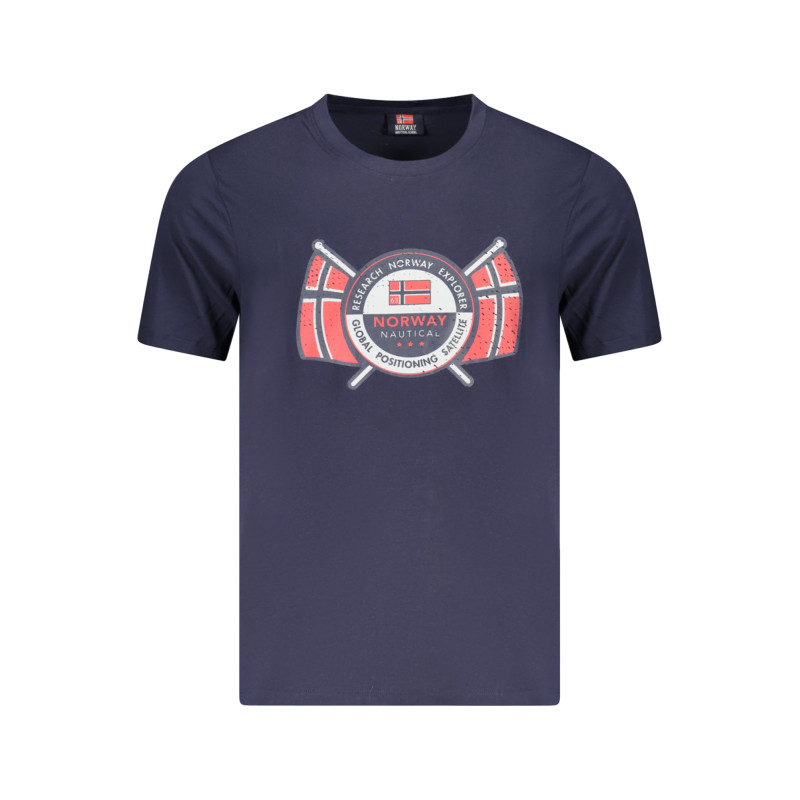 T-SHIRT MANCHES COURTES HOMME NORVÈGE 1963 BLEU