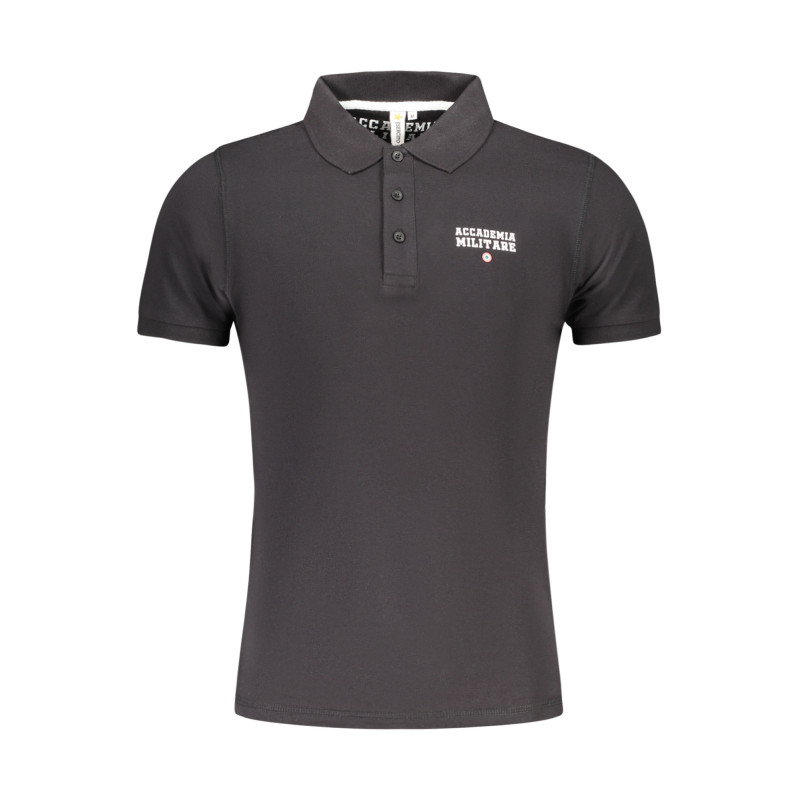 MILITARY ACADEMY BLACK MEN'S SHORT SLEEVE POLO