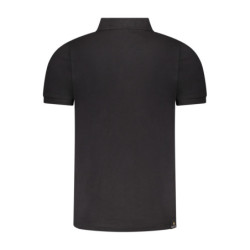 MILITARY ACADEMY BLACK MEN'S SHORT SLEEVE POLO