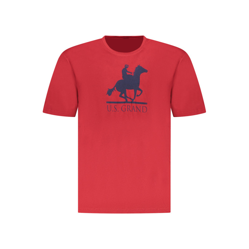 T-shirt rouge à manches courtes pour homme US GRAND