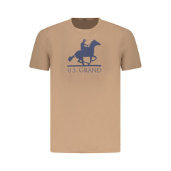 US GRAND MEN'S SHORT-SLEEVE T-SHIRT BROWN