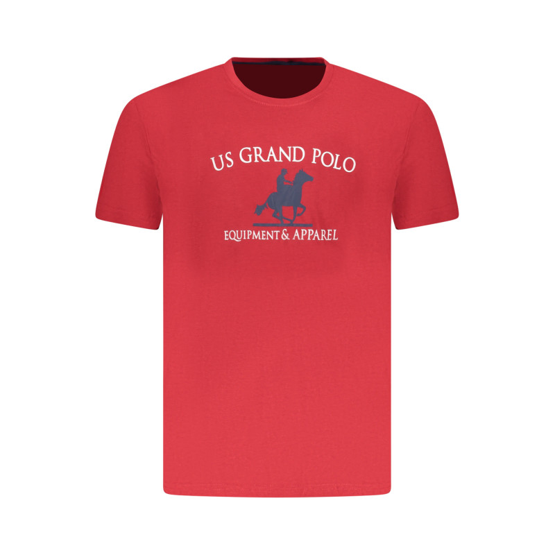 US GRAND MEN'S SHORT-SLEEVED RED T-SHIRT