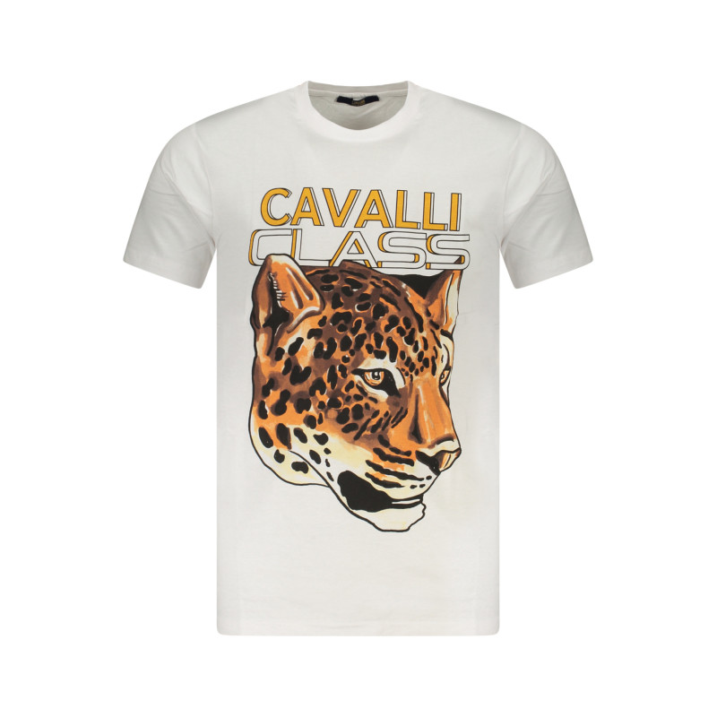 T-SHIRT À MANCHES COURTES CAVALLI CLASS HOMME BLANC