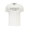 T-SHIRT À MANCHES COURTES CAVALLI CLASS HOMME BLANC