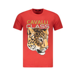 T-SHIRT À MANCHES COURTES CAVALLI CLASS HOMME ROUGE