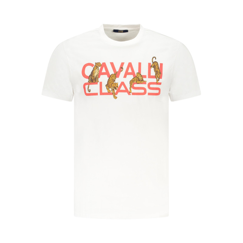 T-SHIRT À MANCHES COURTES CAVALLI CLASS HOMME BLANC